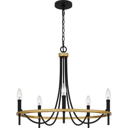 Quoizel Legare Chandelier 5 Lights Matte Black LGR5026MBK